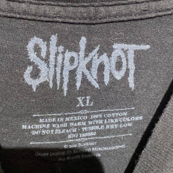 Slipknot Men's Black Cotton Short Sleeve Graphic 2018 Band T-Shirt Size XL - Picture 3 of 11